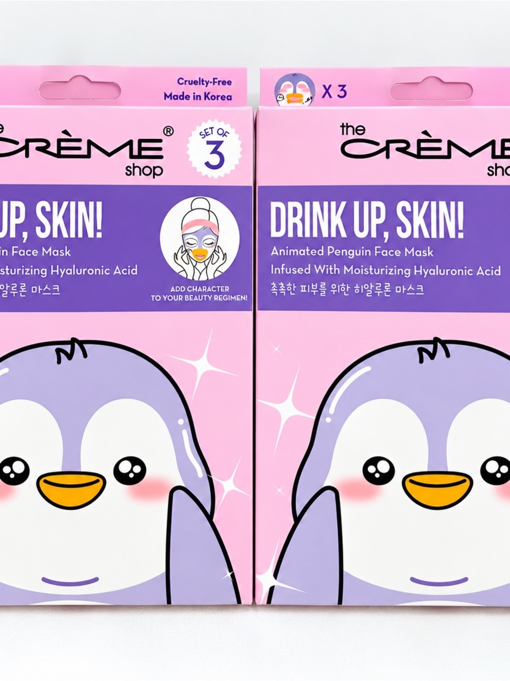 Creme Shop Drink Up, Skin! Animated Penguin Face Mask - BN. 2